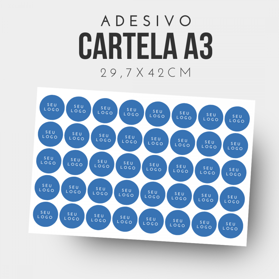 Adesivos Vinil Rótulo Redondo 5x5